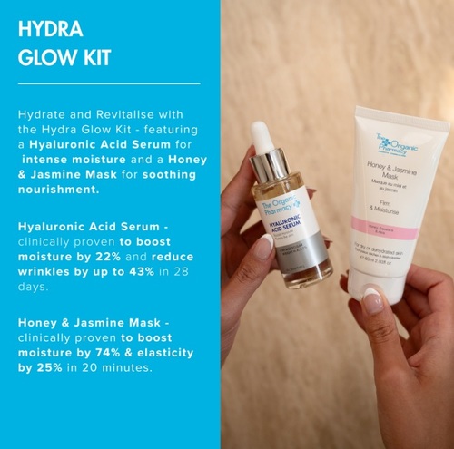 ערכת טיפוח פנים The Organic Pharmacy Hydra Glow Kit 80 ml – תמונה 3