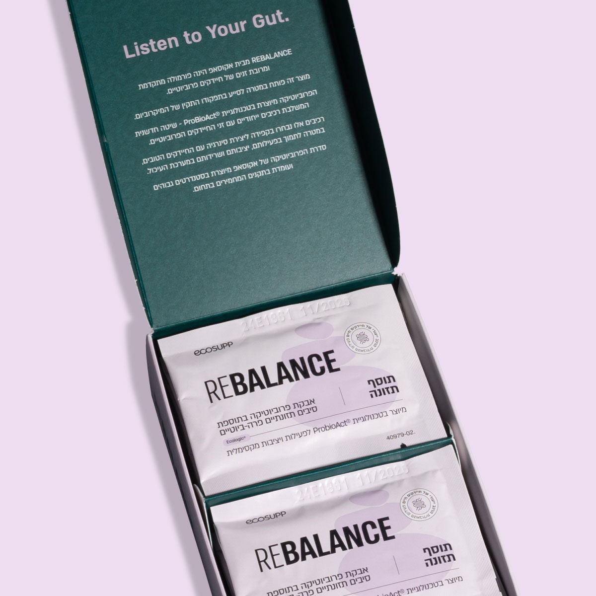 REBALANCE פרוביוטיקה לאיזון ושיקום המיקרוביום כהשלמה לטיפול אנטיביוטי 70 גר', 14 שקיקים – תמונה 5