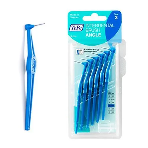 מברשת בין שינית זויתית – 417 כחולה 0.6mm TEPE – תמונה 2